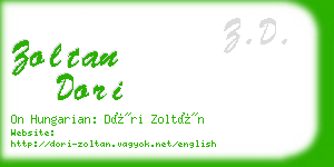 zoltan dori business card